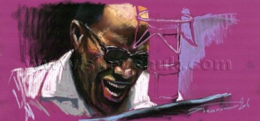 图画 标题为“Jazz Ray Charles” 由Yuriy Shevchuk, 原创艺术品, 粉彩