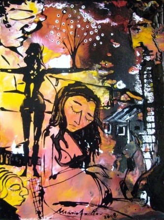 Pintura intitulada "vida" por Mário Fresco, Obras de arte originais, Óleo