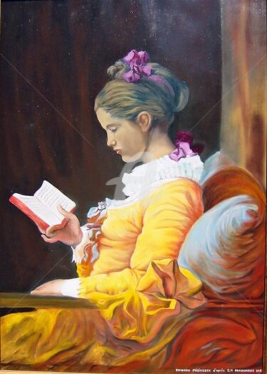 Peinture intitulée "LISEUSE" par Edward Misiaszek, Œuvre d'art originale, Huile