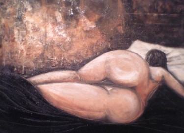 Pintura intitulada "TRASEIRA" por Mário Fresco, Obras de arte originais, Óleo