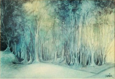 Peinture intitulée "Sous bois" par Pascal Chanier, Œuvre d'art originale