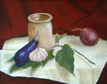 Tuscan Table Peinture intitulée "Tuscan Table" par Allegretto, Œuvre d'art originale, Acrylique
