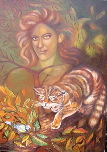 Peinture intitulée "INSTINCTS" par Alix, Œuvre d'art originale, Huile