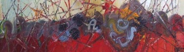 Painting titled "Le chant du coq" by Pierre-Antoine Lépine, Original Artwork, Oil