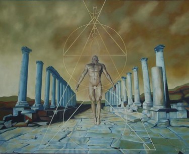 Pintura titulada "Arquitectura" por Pascal Roy, Obra de arte original, Oleo