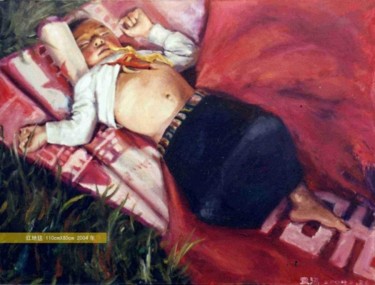 绘画 标题为“The red carpet红地毯” 由Tao Jia, 原创艺术品
