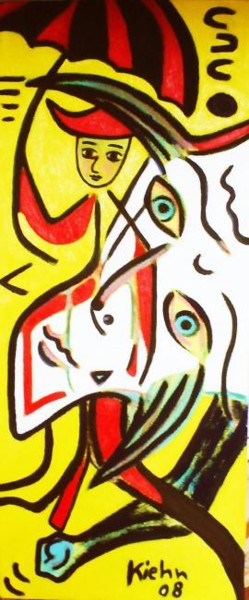Painting titled "La Dama y su Fuerza" by Georg Kiehn, Original Artwork
