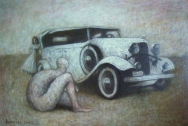 Painting titled "folie verte" by Robert Andersen, Original Artwork