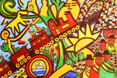 Painting titled "Bienvenidos a Boliv…" by Georg Kiehn, Original Artwork