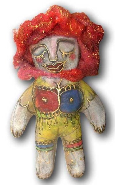Peinture intitulée "Poupée Kiwanis" par Emilie Teillaud, Œuvre d'art originale