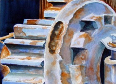 Painting titled "Just Won't Budge" by Marsha Elliott, Original Artwork
