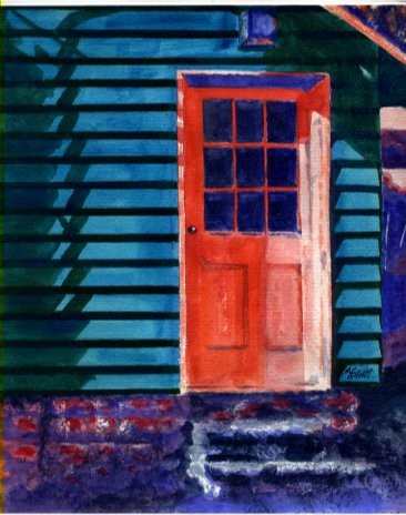 Painting titled "Side Door" by Marsha Elliott, Original Artwork