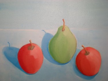 Peinture intitulée "Nature vivante, pom…" par Morgane A., Œuvre d'art originale