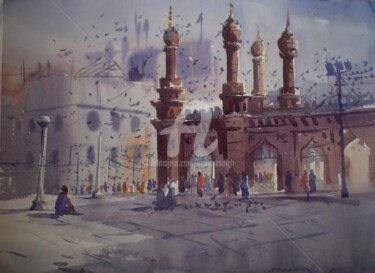 Painting titled "Hyderabad06" by Kishore Singh, Original Artwork