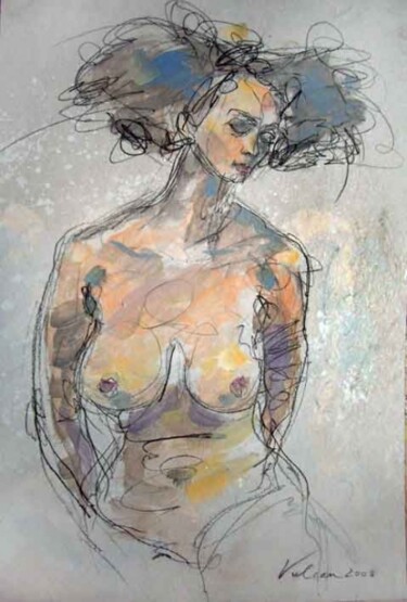 Cécile 2 Peinture intitulée "Cécile 2" par Raluca Vulcan, Œuvre d'art originale