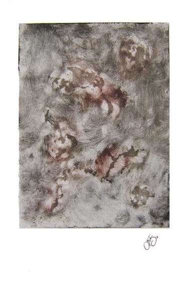 Gravures & estampes intitulée "Flêche" par Nyko, Œuvre d'art originale