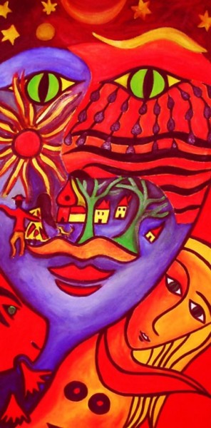 Painting titled "Her World of Yin an…" by Georg Kiehn, Original Artwork