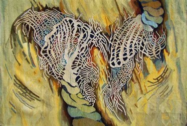 Textile Art titled "Fosils" by Traian Stefan Boicescu, Original Artwork