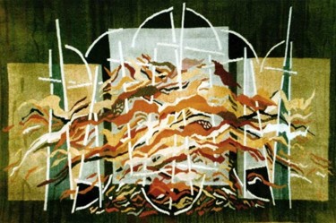Textile Art titled "Composition 3" by Traian Stefan Boicescu, Original Artwork