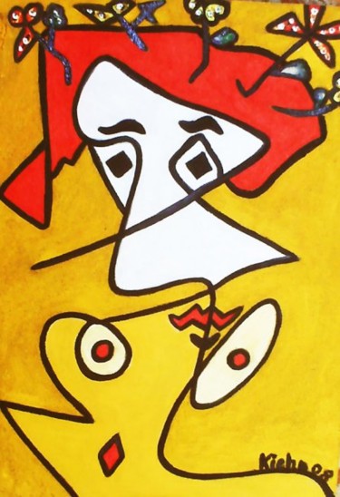 Painting titled "The Prostitute and…" by Georg Kiehn, Original Artwork