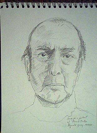 Painting titled "Study of Harold Pin…" by Reginald Gray, Original Artwork