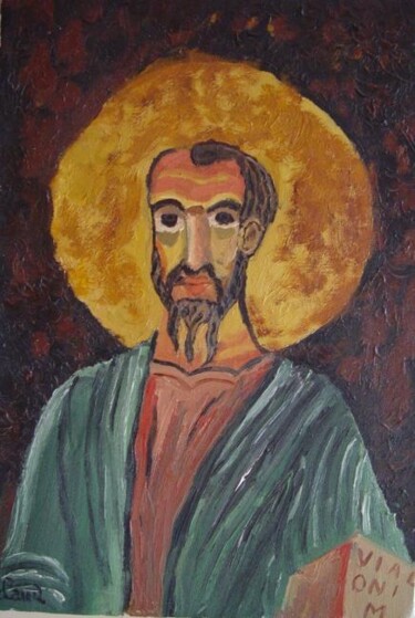 Peinture intitulée "Saint Pierre" par Jean-Claude Chatain, Œuvre d'art originale