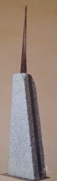 Muse-Granit vertical Sculpture intitulée "Muse-Granit vertical" par Philippe Olive, Œuvre d'art originale, Métaux