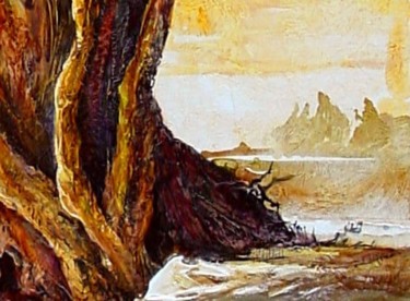 Peinture intitulée "le vieux chene - de…" par Françoise Hannequin, Œuvre d'art originale