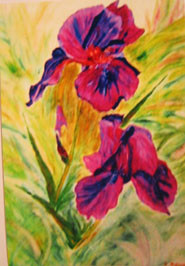 Peinture intitulée "Iris" par Josette Bourgeois, Œuvre d'art originale