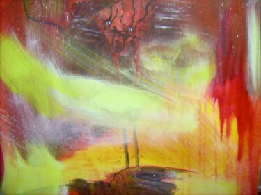 Peinture intitulée "La Force du repas" par Bruno Briatte, Œuvre d'art originale, Huile