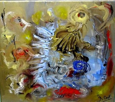 Peinture intitulée "La méditation - CPR" par Muriel Cayet, Œuvre d'art originale