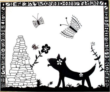 Drawing titled "KuteKiotee" by Teresa Croughen, Original Artwork