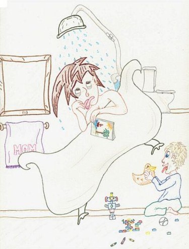 Drawing titled "Confined" by Teresa Croughen, Original Artwork