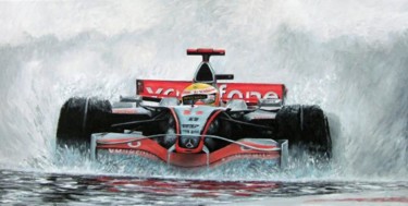 Painting titled "Champion's drive" by Davo, Original Artwork, Oil