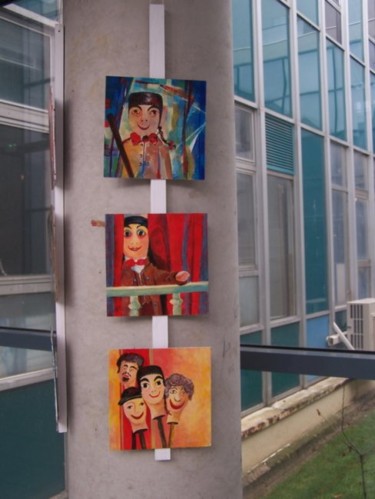 Peinture intitulée "expo collective: Gu…" par Anne-Frédérique Ferret, Œuvre d'art originale