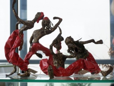 Peinture intitulée "Danseurs de vie..." par Anne-Frédérique Ferret, Œuvre d'art originale