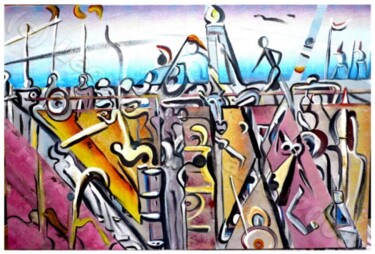 Painting titled "Feudal Wars (in pro…" by Leonardus Aarts, Original Artwork