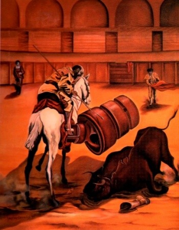 Painting titled "Death in the Aftern…" by Geoffrey Cervantes/Axis, Original Artwork, Oil