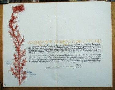 Σχέδιο με τίτλο "CARDUS TENIFLORUS I…" από Michel Moskovtchenko, Αυθεντικά έργα τέχνης, Άλλος