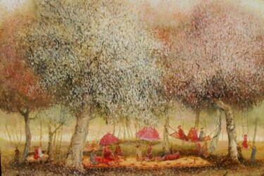 「Blossom garden」というタイトルの絵画 Remigijus Januskeviciusによって, オリジナルのアートワーク, オイル