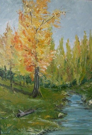 Pintura titulada "Arroyo Quila quina" por Ugo Paccioretti, Obra de arte original