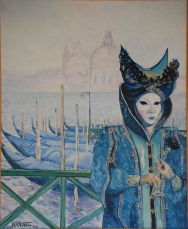Peinture intitulée "la rose noire" par Nanou, Œuvre d'art originale, Huile