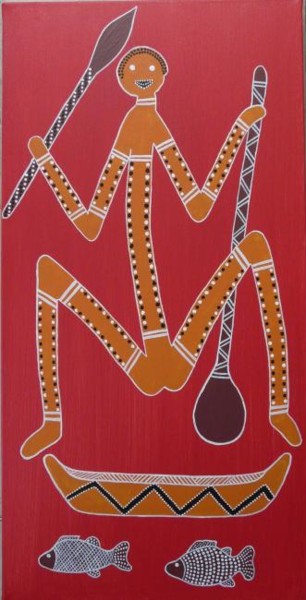 Peinture intitulée "Mimi pecheur" par Jean Louis Jabalé, Œuvre d'art originale