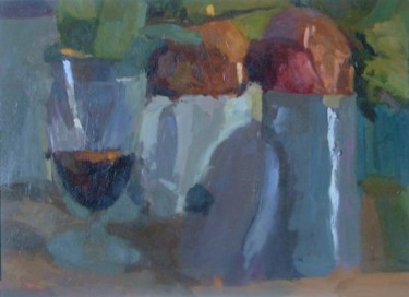Peinture intitulée "DEUX CONSERVES ET V…" par Olga Richir, Œuvre d'art originale, Huile