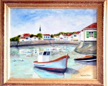Pintura titulada "ile de ré, port d'a…" por Marc Lejeune, Obra de arte original