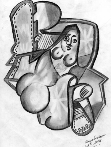 Dessin intitulée "intituler" par Armand Pascal Aniambossou, Œuvre d'art originale