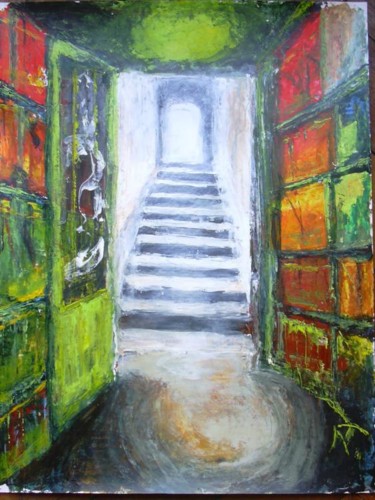 Peinture intitulée "LivresII" par Nathalie Torrents, Œuvre d'art originale