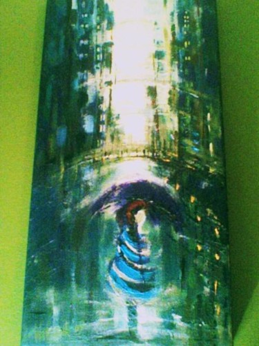 Painting titled "girl in green" by Marzena Walczuk, Original Artwork