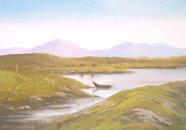 Pintura intitulada "roundstone currach" por Cathal O Malley, Obras de arte originais