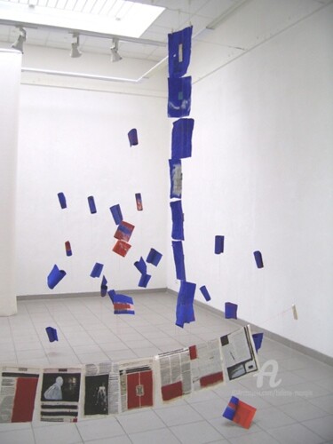Peinture intitulée "Volumen en suspensi…" par Hélène Mongin, Œuvre d'art originale